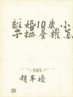 离婚10岁小孩子抚养权怎么判定