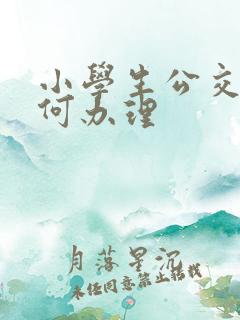 小学生公交卡如何办理