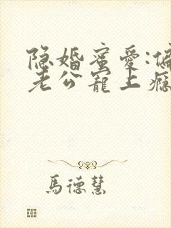 隐婚蜜爱:偏执老公宠上瘾小说完整版