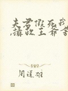 夫君假死我高嫁,摄政王爷舍命宠