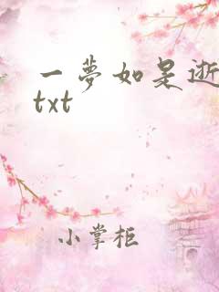 一梦如是逝水长txt