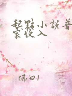 起点小说普通作家收入