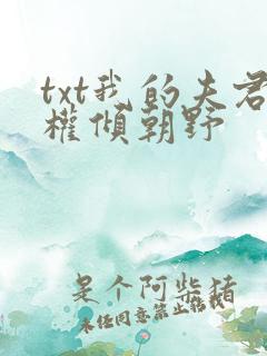 txt我的夫君权倾朝野