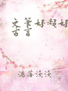 文笔好超好看的古言