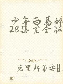 少年白马醉春风28集完全版