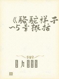 《骆驼祥子》1~5章概括