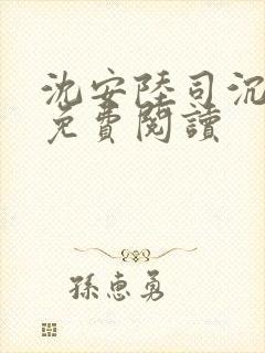 沈安陆司沉小说免费阅读