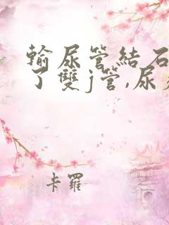 输尿管结石放置了双j管,尿疼尿频