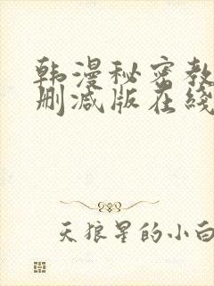 韩漫秘密教学无删减版在线