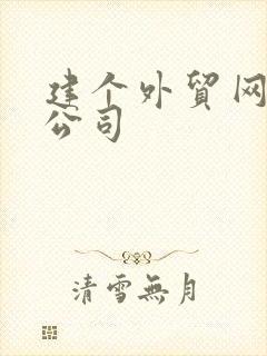 建个外贸网站的公司