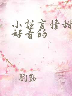 小说言情甜宠超好看的