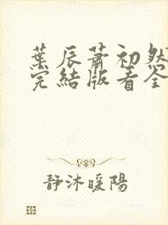 叶辰萧初然全免完结版看全书