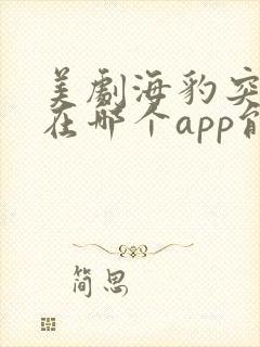 美剧海豹突击队在哪个app能看