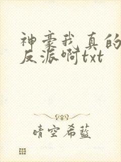 神豪我真的是大反派啊txt
