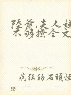 陆爷,夫人嫌你不够撩全文阅读