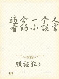 适合一个人晚上看的小说言情