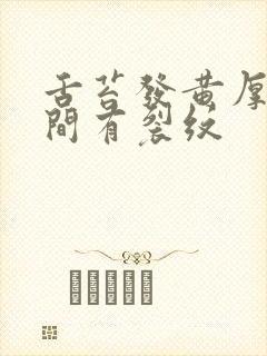 舌苔发黄厚腻中间有裂纹