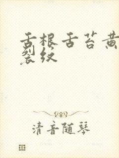 舌根舌苔黄厚有裂纹