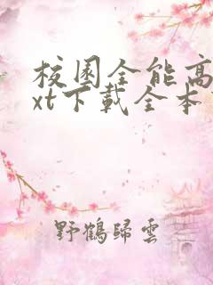 校园全能高手txt下载全本下载