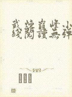 武炼巅峰小说在线阅读无弹窗