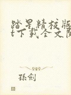 踏星精校版txt下载全文阅读