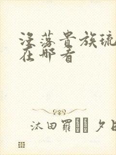 没落贵族琉璃川在哪看