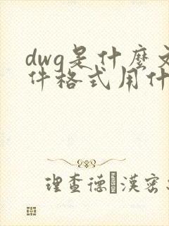 dwg是什么文件格式用什么软件打开