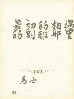 最初的相遇最后的别离哪里看