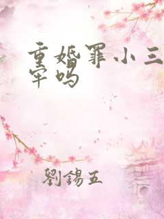 重婚罪小三要坐牢吗