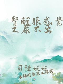 肾酸胀感觉有尿又尿不出