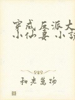 穿成反派大佬的小仙妻 小说