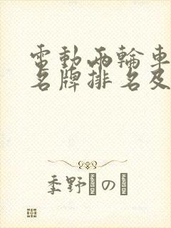 电动两轮车十大名牌排名及价格