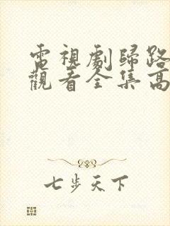 电视剧归路免费观看全集高清播放