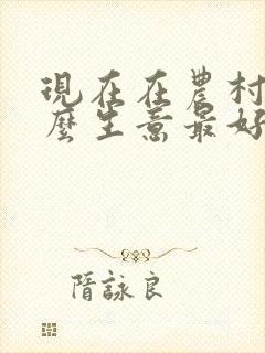 现在在农村做什么生意最好赚钱呢