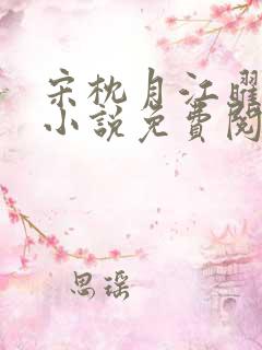 宋枕月江曜君的小说免费阅读无弹窗