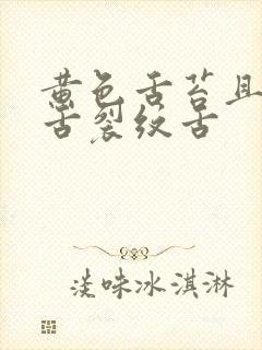 黄色舌苔且齿痕舌裂纹舌