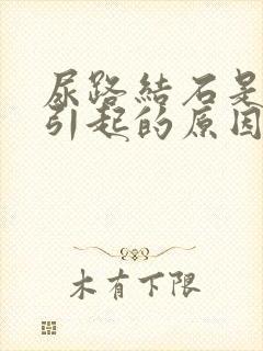 尿路结石是怎么引起的原因有哪些