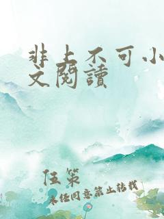 非上不可小说全文阅读