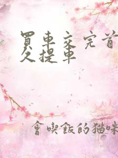 买车交完首付多久提车