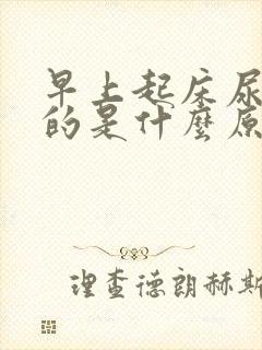 早上起床尿白色的是什么原因