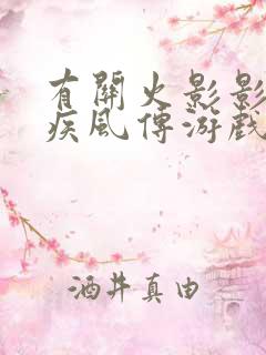 有关火影影忍者疾风传游戏