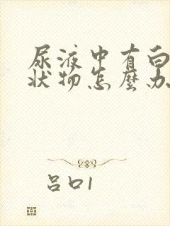 尿液中有白色絮状物怎么办