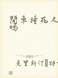 开车撞死人判刑吗