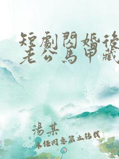 短剧闪婚后豪门老公马甲藏不住