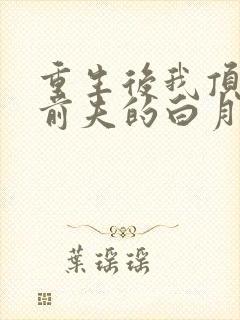 重生后我顶替了前夫的白月光下载