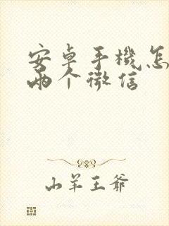 安卓手机怎样登两个微信