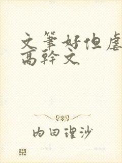 文笔好但虐心的高干文