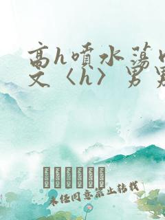 高h喷水荡肉欲文〈h〉男男