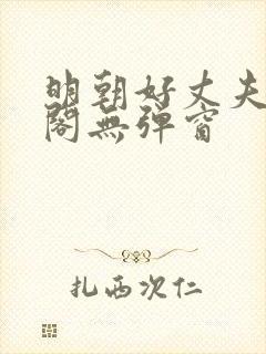 明朝好丈夫笔趣阁无弹窗