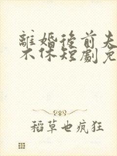 离婚后前夫纠缠不休短剧免费观看